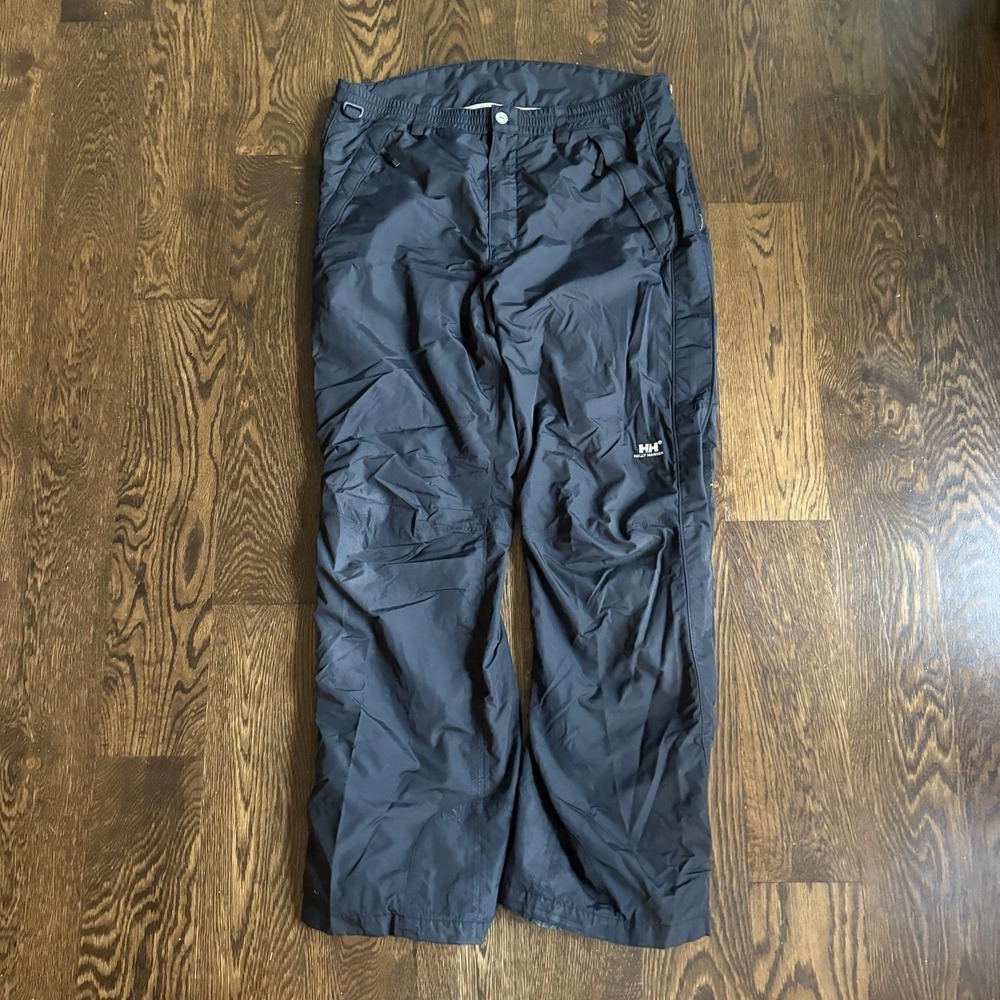 Helly Hansen Helly Tech 5 Ski Pants Mens XL Black Full Side Zip Snowboard Winter